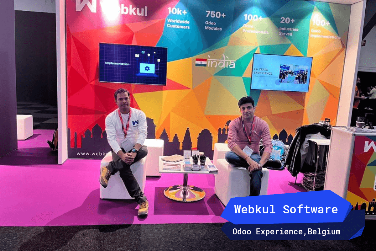 Odoo Experience 2023 webkul software booth