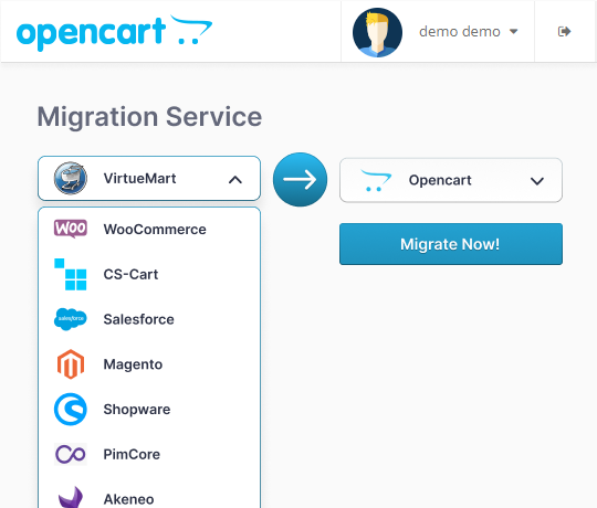 OpenCart Migration Services